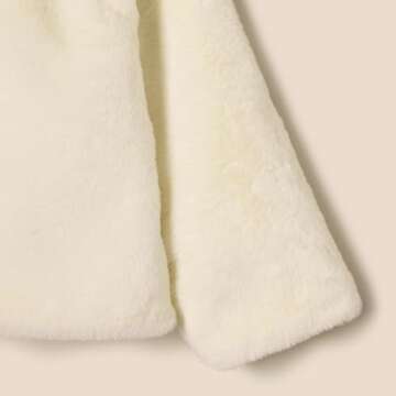 Amazon Essentials x Sofia Grainge Toddler Girls' Faux Fur Jacket, Ivory, 3T