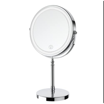 Lighted Makeup Mirror with Rechargeable Magnification