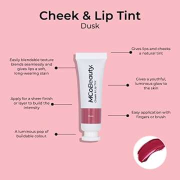 MCoBeauty Cheek and Lip Tint - Buildable, Quick-Dry Glow