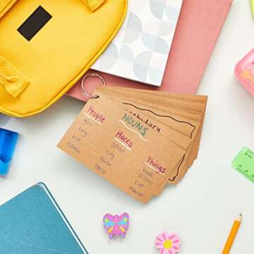 Juvale Blank 3x5 Kraft Paper Index, Note Cards for Home, Office, Recipes, School Learning, Studying,...