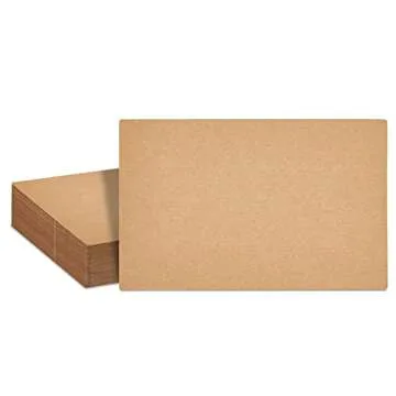 Juvale Blank 3x5 Kraft Paper Index, Note Cards for Home, Office, Recipes, School Learning, Studying, Crafts, DIY, Standard Size Heavy Weighted Card Stock (100 Pack), Brown