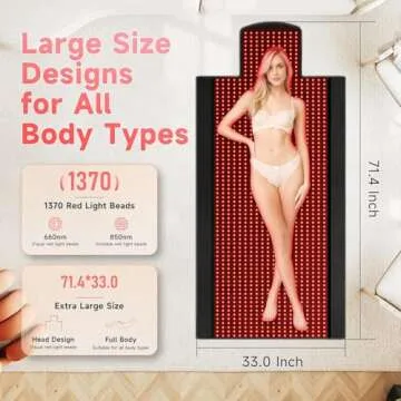 Double Pulses Red Light Therapy Mat for Pain Relief