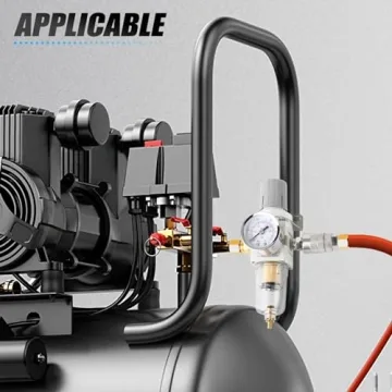 MEANLIN Air Compressor Moisture Filter with Gauge & Valve