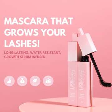 Lash Therapy Australia Every Lash Growth Serum Mascara Black Volume and Length, Cruelty Free & Vegan...