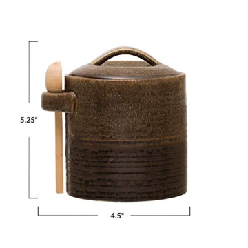 Creative Co-Op Mustard Spoon Canister for Your Kitchen