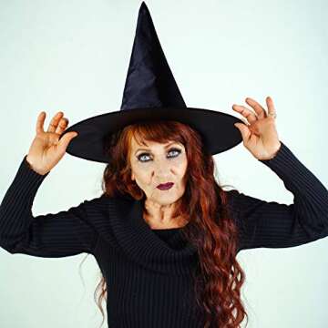 Tatuo Halloween Witch Costumes - 4 Pack Black Hats