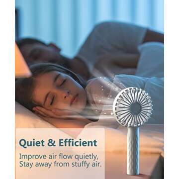 HonHey Mini Handheld Fan - Rechargeable & Adjustable Speed