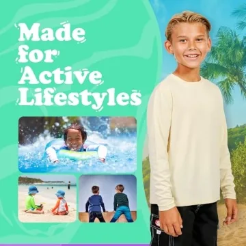 INGEAR Boys Rash Guard Long Sleeve Swim Shirt UPF 50+