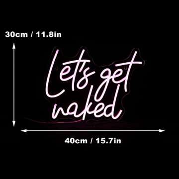 Let's Get Naked Neon Sign Dimmable LED Wall Light
