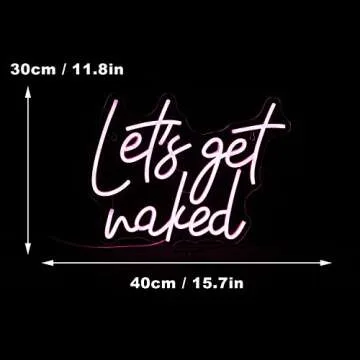 Let's Get Naked Neon Sign Dimmable LED Wall Light