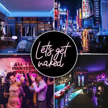 Let's Get Naked Neon Sign Dimmable LED Wall Light