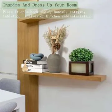 Decorative Wood Vase for Decor - Dried Flower Vase for Home Boho Modern Rustic Wood Decor Accents Minimalist Centerpiees Living Room Coffee Table Office Farmhouse Deorations