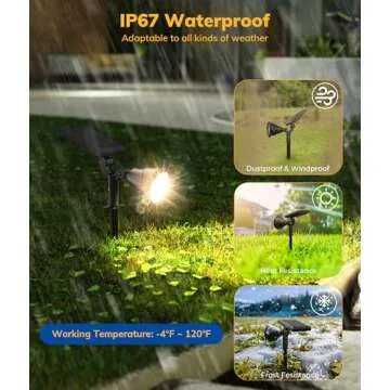 NBKLS Solar Spot Lights for Outside, 27 LED Outdoor Solar Lights for Yard, 4 Pack Solar Spotlights Waterproof Auto On/Off for Landscape, Wall, Garden, Pool, Tree, Pathway and Driveway(Warm White)