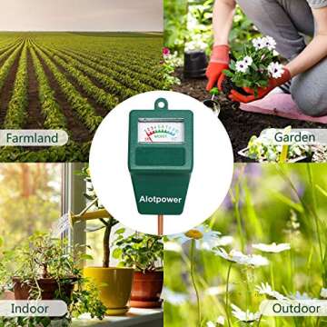 Alotpower Soil Moisture Sensor Meter,Hygrometer Moisture Sensor for Garden, Farm, Lawn Plants Indoor & Outdoor(No Battery Needed)
