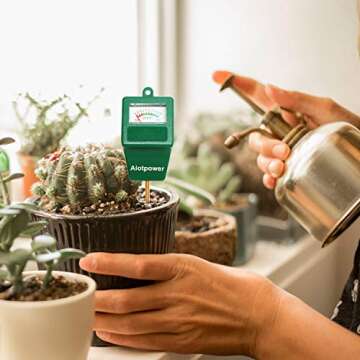 Alotpower Soil Moisture Sensor Meter,Hygrometer Moisture Sensor for Garden, Farm, Lawn Plants Indoor & Outdoor(No Battery Needed)