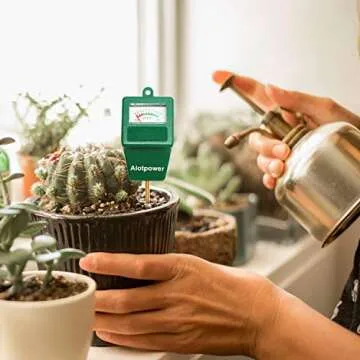 Alotpower Soil Moisture Sensor Meter,Hygrometer Moisture Sensor for Garden, Farm, Lawn Plants Indoor & Outdoor(No Battery Needed)