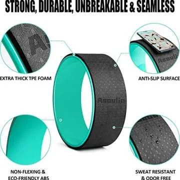 Yoga Wheel for Back Pain Relief Set - 3 Pack Yoga Prop