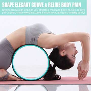 Yoga Wheel for Back Pain Relief Set - 3 Pack Yoga Prop
