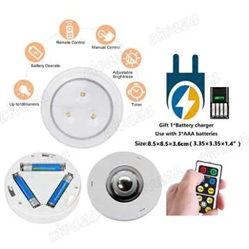 Civaza Battery Operated Wall Light - Modern Sconce Fixture