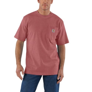 Carhartt Men's Loose Fit Heavyweight Short-Sleeve Pocket T-Shirt, Apple Butter Heather, X-Small