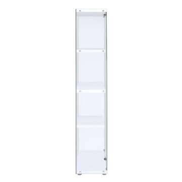 Picket House Furnishings Maxwell Tempered Glass Display Cabinet in Clear