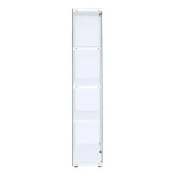 Picket House Furnishings Maxwell Tempered Glass Display Cabinet in Clear