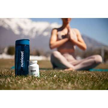 Nutricost Iron for Women 65mg, 180 Capsules, with Vitamin C, Folate, & Vitamin B12 - Vegetarian Friendly, Non-GMO, Gluten Free