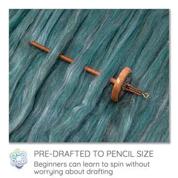 Beginner's Spinning Kit with Drop Spindle & Roving