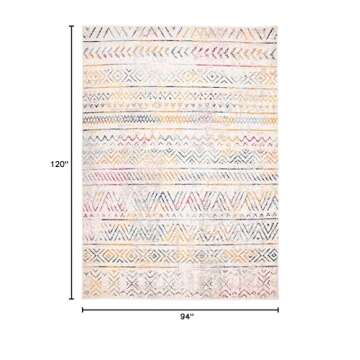 Rugshop Geometric Boho Area Rug – Perfect for High Traffic Spaces