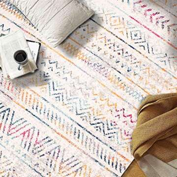 Rugshop Geometric Boho Area Rug for Living Room