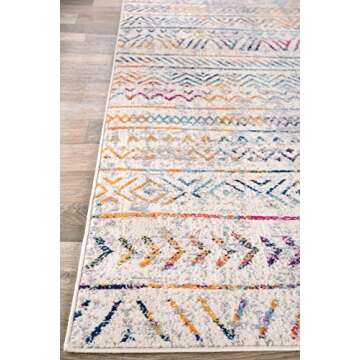 Rugshop Geometric Boho Area Rug for Living Room