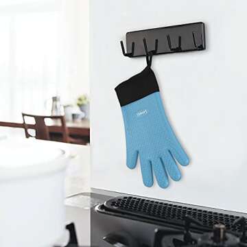 Loveuing Kitchen Oven Gloves - Silicone Dual-Layer Safety Gloves