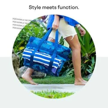 Corkcicle Estelle Tote Cooler Bag, Periwinkle, 14” x 21” – Keep Cool with Portable Tote Bag – Tote Essentials, Carry Picnic Blanket, Yoga Mat, & More