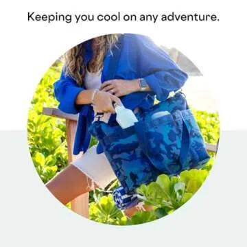 Corkcicle Estelle Tote Cooler Bag, Periwinkle, 14” x 21” – Keep Cool with Portable Tote Bag – Tote Essentials, Carry Picnic Blanket, Yoga Mat, & More