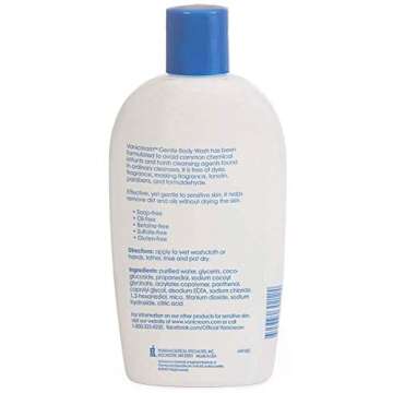 Vanicream Sensitive Skin Care Shampoo Conditioner Body Wash Set