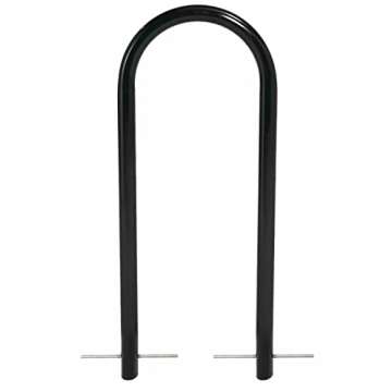 Global Industrial U-Rack Bike Rack, Black, Below Ground Mount, 2-Bike Capacity