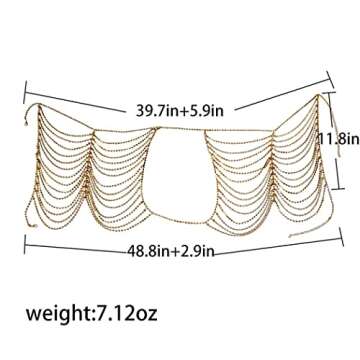 Gold Layered Body Chain for Women | Stylish Beach Jewelry