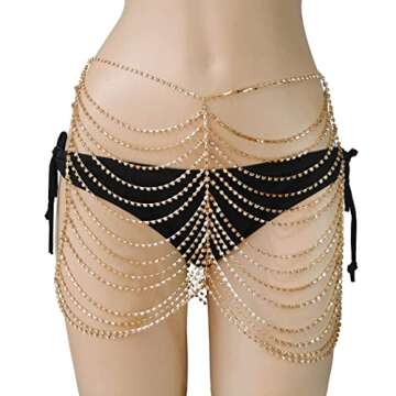 Gold Layered Body Chain for Women | Stylish Beach Jewelry