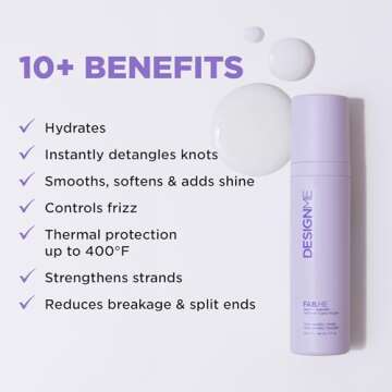 Design.Me FAB.ME Leave-In Conditioner Spray | Detangles, Hydrates, and Controls Frizz | Heat Protect...