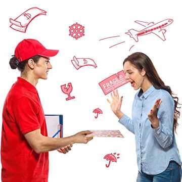 Metronic Bubble Mailers 6x10 Inch 100Pack, Pink Poly Bubble Mailers, Self-Seal Adhesion Small Bubble Mailers, Cute Padded Mailers for Jewelry, Small items, Fancy Daisies, Bubble Mailer Usable Size 6x9