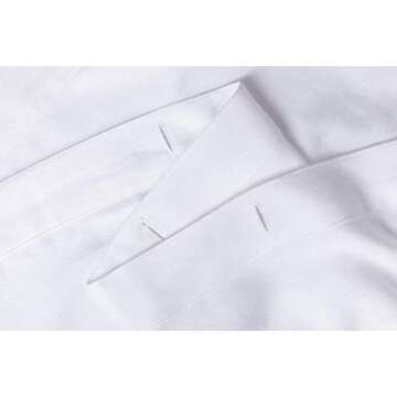 White Shower Curtain for Bathroom, Fabric Shower Curtains, 72x72 in, Farmhouse, Boho, White and Gray Striped Woven