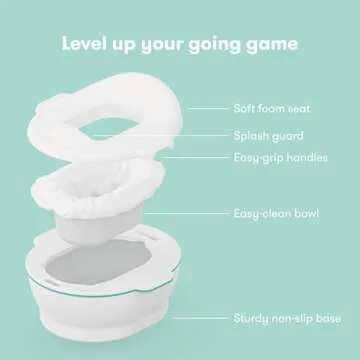 Frida Baby 3-in-1 Grow-With-Me Toddler Potty Training Toilet | Transforms from Potty to Toilet Topper Potty Training Seat and Step Stool | Easy-to-Clean Potty Training System