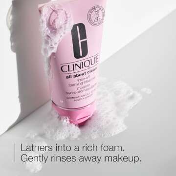 Clinique All About Clean Rinse-Off Foaming Facial Cleanser With Hyaluronic Acid + Glycerin For Oily ...