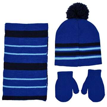 Nickelodeon boys Nickelodeon Toddler Winter Hat, Scarf and Kids Gloves Or Mittens Cold Weather Hat, Blue Mittens, 2-4T US