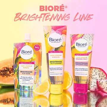 Bioré Daily Brightening Jelly Cleanser, 4 Fluid Ounces, to Banish Pore Build Up and Improve Tone and Texture, For Brighter Skin, For All Skin Types