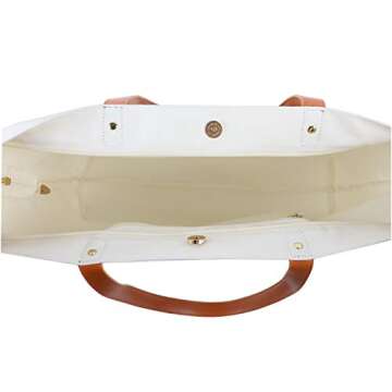 Lamyba Bride Tote Bag with Makeup Bag, Mrs Tote, Bridal Shower Gift, Canvas White