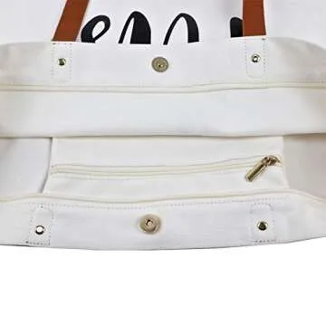 Lamyba Bride Tote Bag with Makeup Bag, Mrs Tote, Bridal Shower Gift, Canvas White