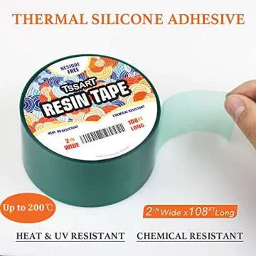 TSSART Resin Tape for Epoxy Resin Molding - Silicone Thermal Adhesive Tape, Oxidation and High Tempe...