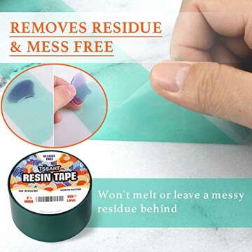 TSSART Resin Tape for Epoxy Resin Molding - Silicone Thermal Adhesive Tape, Oxidation and High Temperature Resistance Easy Peeling, Epoxy Release Tape - 2 inch Wide 108FT Long