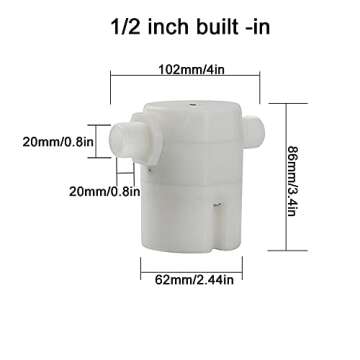 Awen 1/2 inch Float Valve, Water Level Control Box, Upgraded Version, Swimming Pools, Livestock Tanks, Aquariums (awen FloatValve 0.75)